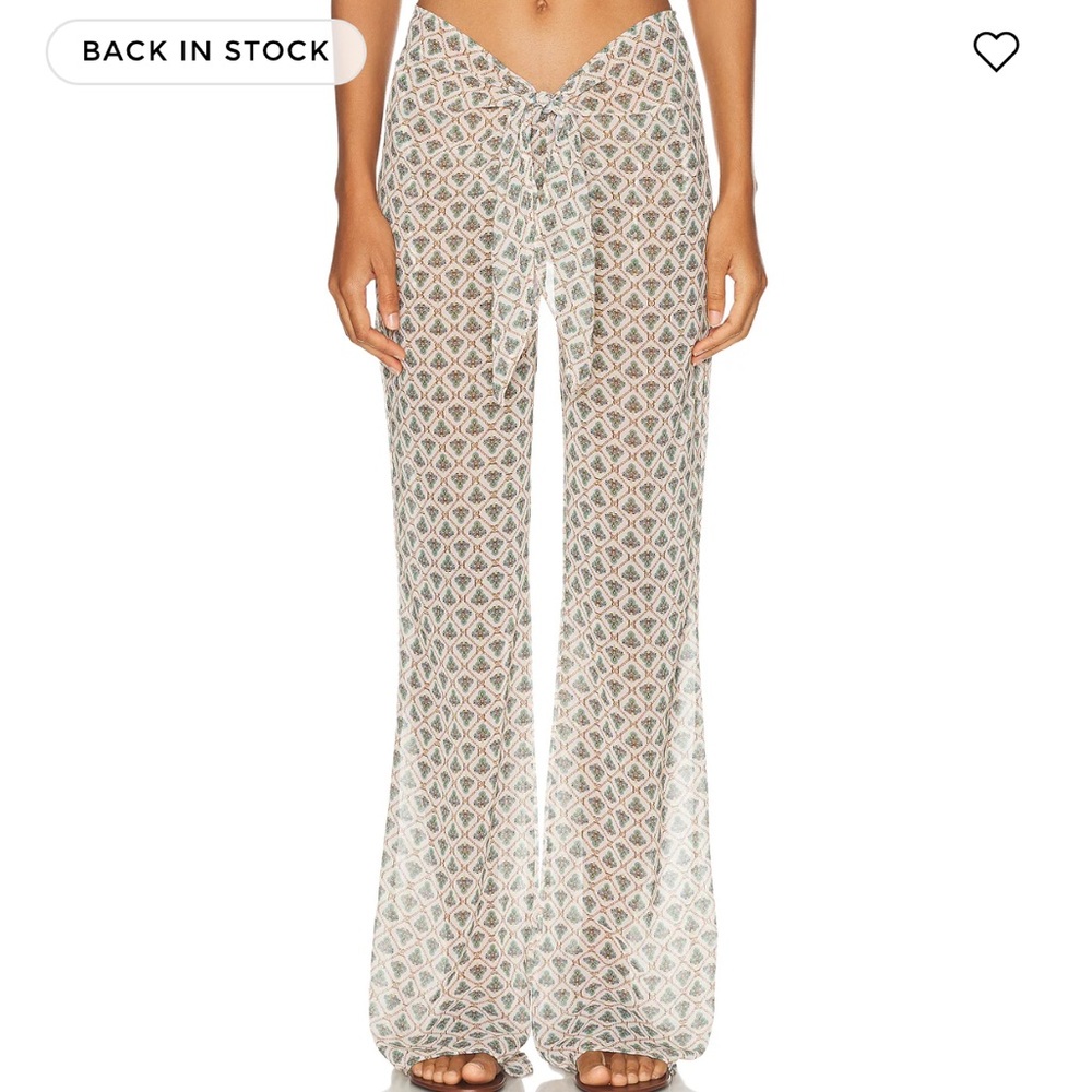 Sheer Patterned Beach Pants